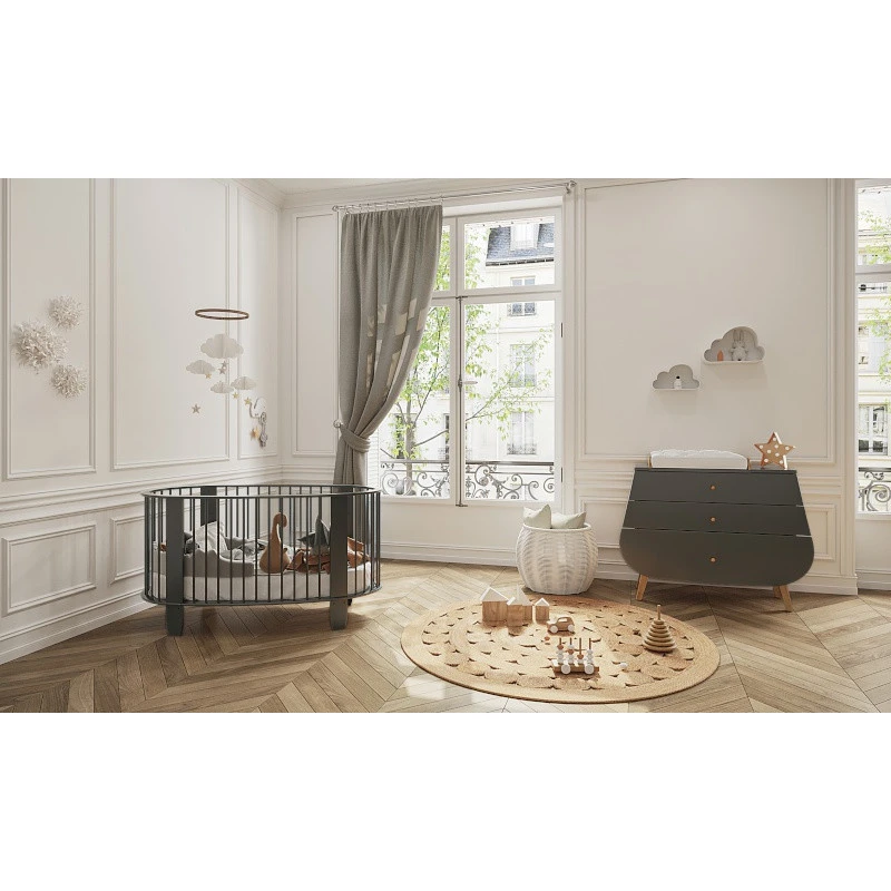 Lit Cocon SONGES ET RIGOLADES Gris Anthracite 4 Lit Cocon SONGES ET RIGOLADES Gris Anthracite – Image 2