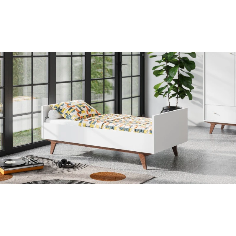 Lit évolutif 70 X 140 Cm Mid VOX Blanc/noix 5 Lit évolutif 70 X 140 Cm Mid VOX Blanc/noix – Image 3