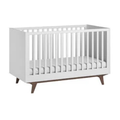 Lit évolutif 70 X 140 Cm Mid VOX Blanc/noix