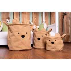 Lot De 3 Paniers Teddy CHILDHOME Beige -MADE4BABY BOUTIQUE lot de 3 paniers teddy childhome beige 1 5