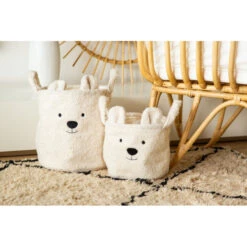 Lot De 3 Paniers Teddy CHILDHOME Écru -MADE4BABY BOUTIQUE lot de 3 paniers teddy childhome ecru 1 3