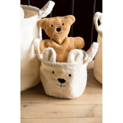 Lot De 3 Paniers Teddy CHILDHOME Écru -MADE4BABY BOUTIQUE lot de 3 paniers teddy childhome ecru 1 4