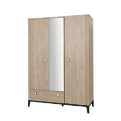 Armoire 3 Portes Et 1 Tiroir GALIPETTE Marcel Black -MADE4BABY BOUTIQUE marcel black armoire 3 portes 1 tiroir 2