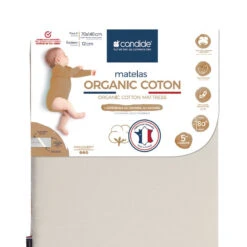 Matelas Organic Coton 70 X 140 Cm CANDIDE