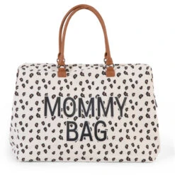 Sac à Langer Mommy Bag CHILDHOME Canvas Leopard