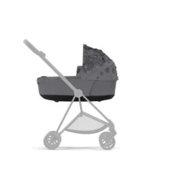 Nacelle De Luxe Mios 3 CYBEX Simply Flowers, Dark Grey -MADE4BABY BOUTIQUE nacelle de luxe mios 30 cybex simply flowers dark grey 2