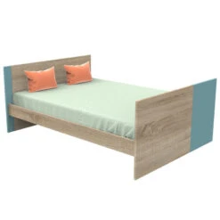 Lit 70x140 évolutif 90/140 X190 Nova SAUTHON Argile Douce -MADE4BABY BOUTIQUE nova bleu lit 140x70 evolutif 190 3