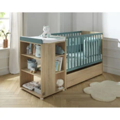Lit Combiné évolutif 60x120 Nova SAUTHON Argile Douce -MADE4BABY BOUTIQUE nova bleu lit combine evolutif 120x60 4