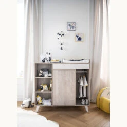 Commode évolutive Nova SAUTHON Gris Loft -MADE4BABY BOUTIQUE nova gris perdrix commode evolutive 4