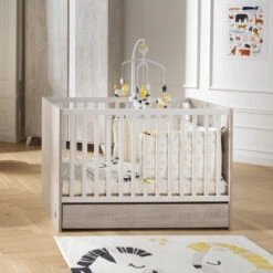Lit Bébé 60x120 Nova SAUTHON Gris Loft -MADE4BABY BOUTIQUE nova gris perdrix lit bebe 120x60 5