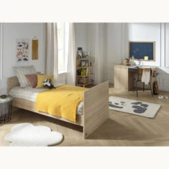 Lit 70x140 évolutif 90/140 X200 Nova SAUTHON Gris Volcan -MADE4BABY BOUTIQUE nova gris volcan lit 140x70 evolutif 200 5