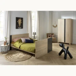 Lit 70x140 évolutif 90/140 X200 Nova SAUTHON Gris Volcan -MADE4BABY BOUTIQUE nova gris volcan lit 140x70 evolutif 200 6