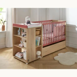 Lit Combiné évolutif 60x120 Nova SAUTHON Rose Canyon -MADE4BABY BOUTIQUE nova rose lit combine evolutif 120x60 4