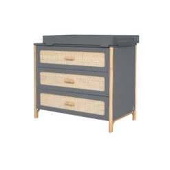 Commode Canne/tressage Rotin Oceania THEO Neige