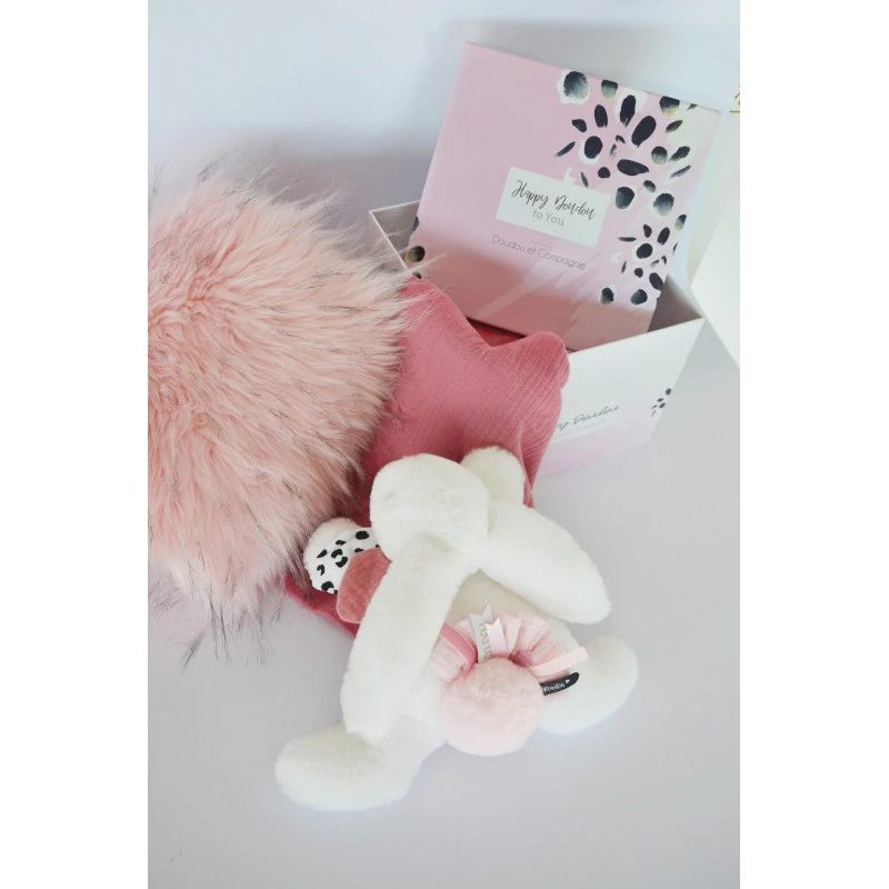 Pantin-lapin Happy Blush 25 Cm DOUDOU ET COMPAGNIE Rose 4 Pantin-lapin Happy Blush 25 Cm DOUDOU ET COMPAGNIE Rose – Image 2