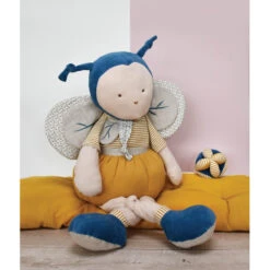 Peluche Géante 90cm Pollen L'abeille Bio DOUDOU ET COMPAGNIE -MADE4BABY BOUTIQUE peluche geante 90cm pollen l abeille bio doudou et compagnie 1