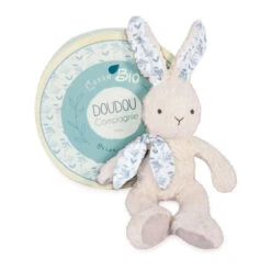 Peluche-lapin Blanc En Coton Bio 25 Cm DOUDOU&COMPAGNIE Botanic