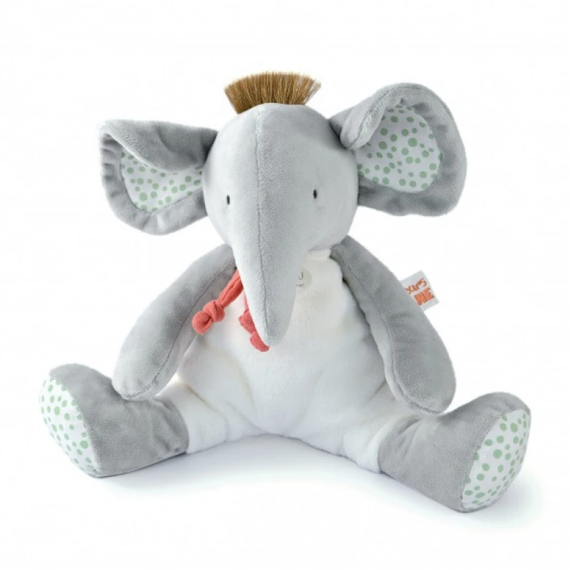 Peluche-pantin éléphant 30 Cm Couleurs Savane DOUDOU ET COMPAGNIE Gris 3 Peluche-pantin éléphant 30 Cm Couleurs Savane DOUDOU ET COMPAGNIE Gris