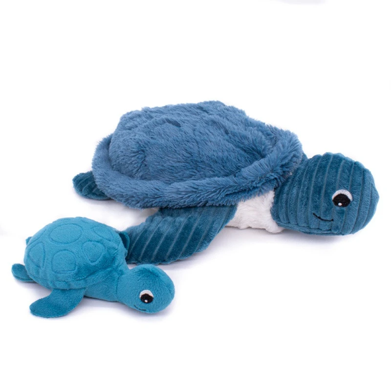 Peluche Tortue Maman/bébé Ptipotos LES DEGLINGOS Bleu 3 Peluche Tortue Maman/bébé Ptipotos LES DEGLINGOS Bleu
