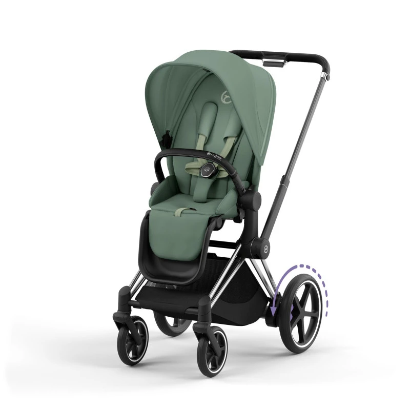 Poussette Complète EPriam 2 CYBEX Chrome Black / Leaf Green 3 Poussette Complète EPriam 2 CYBEX Chrome Black / Leaf Green
