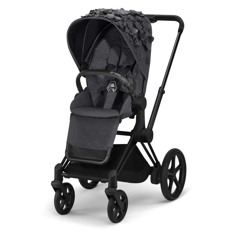 Poussette Complète EPriam 2 Matt Black CYBEX Simply Flowers Grey 3 Poussette Complète EPriam 2 Matt Black CYBEX Simply Flowers Grey