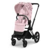 Poussette Complète EPriam 2 Matt Black CYBEX Simply Flowers Pink -MADE4BABY BOUTIQUE poussette complete epriam 2 matt black cybex simply flowers pink
