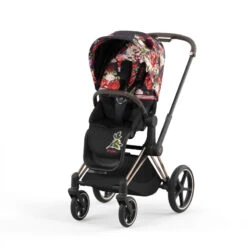 Poussette Complète Priam 4 Rosegold CYBEX Spring Blossom Dark