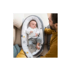 Réducteur De Lit Cocoon Doomoo BABYMOOV Bear Grey -MADE4BABY BOUTIQUE reducteur de lit cocoon doomoo babymoov bear grey 2
