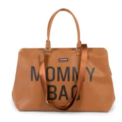 Sac à Langer Mommy Bag CHILDHOME Cuir Brun