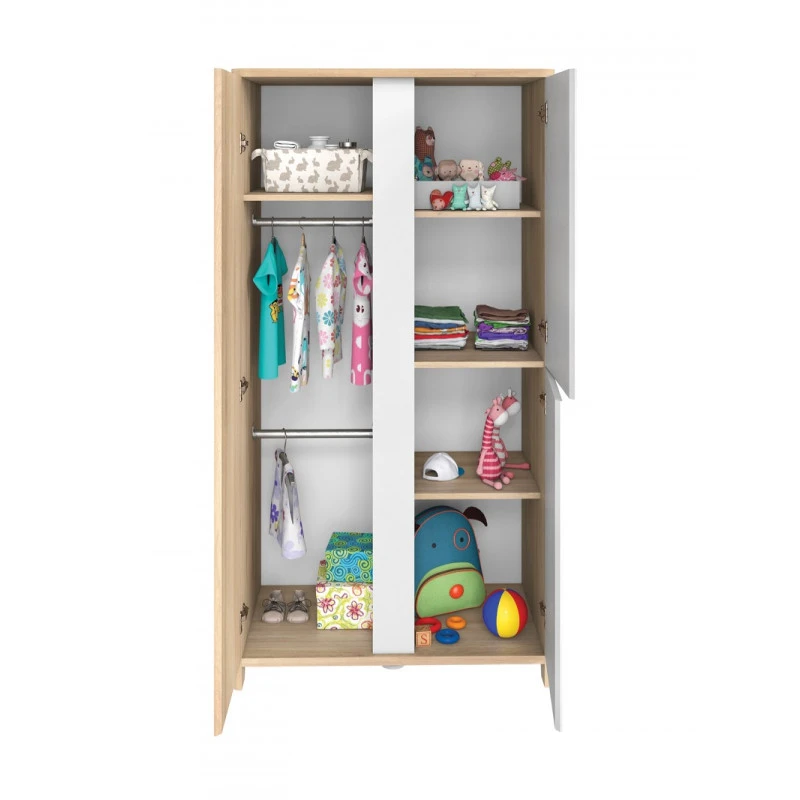 Armoire 3 Portes Sacha GALIPETTE Chêne Du Bocage 4 Armoire 3 Portes Sacha GALIPETTE Chêne Du Bocage – Image 2