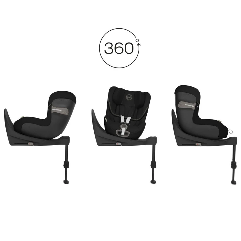 Siège-auto Pivotant Sirona SX2 I-Size CYBEX Moon Black 4 Siège-auto Pivotant Sirona SX2 I-Size CYBEX Moon Black – Image 2