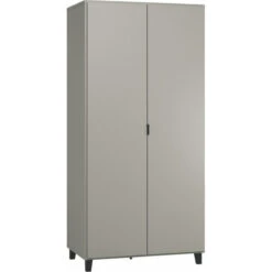 Armoire 2 Portes VOX Simple Gris/noir