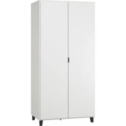 Armoire 2 Portes VOX Simple Blanc/noir