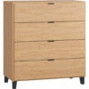 Commode 4 Tiroirs VOX Simple Bois/noir 1 Commode 4 Tiroirs VOX Simple Bois/noir -MADE4BABY BOUTIQUE simple commode 4 tiroirs
