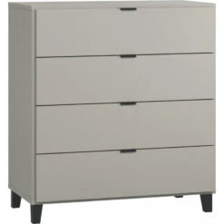Commode 4 Tiroirs VOX Simple Gris/noir