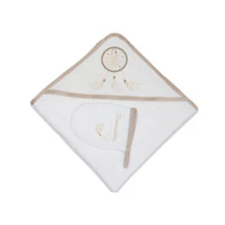 Sortie De Bain + Gant LES CHATOUNETS Dream Taupe