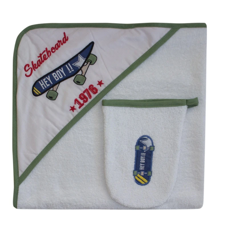 Sortie De Bain Skate LES CHATOUNETS Kaki 3 Sortie De Bain Skate LES CHATOUNETS Kaki