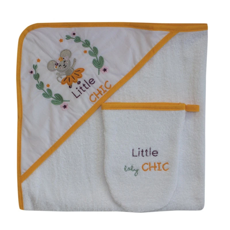 Sortie De Bain Souris LES CHATOUNETS Moutarde 3 Sortie De Bain Souris LES CHATOUNETS Moutarde