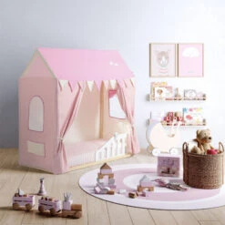 Kit Textile Pour Lit Cabane Micussori MICUNA Pink Camp -MADE4BABY BOUTIQUE textile lit cabane 3