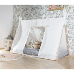 Lit Tipi 90x200 CHILDHOME Blanc/naturel -MADE4BABY BOUTIQUE tipi lit 9
