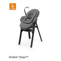 Transat Steps™ STOKKE® Herrigbone Grey/black Chassis -MADE4BABY BOUTIQUE transat steps stokke herrigbone greyblack chassis 3