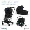 Trio Mios 3 + Nacelle + Aton B2 CYBEX Chrome Black/Deep Black - Volcano