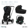 Trio Poussette EPriam 2 + Nacelle + Aton B2 CYBEX Chrome Black/Deep Black - Volcano -MADE4BABY BOUTIQUE trio poussette epriam 2022 nacelle aton b2 cybex chrome blackdeep black volcano