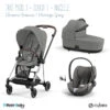Trio Poussette Mios 3 + Nacelle + Cloud T CYBEX Chrome Brown/Mirage Grey -MADE4BABY BOUTIQUE trio poussette mios 3 nacelle cloud t cybex chrome brownmirage grey