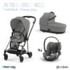 Trio Poussette Mios 3 + Nacelle + Cloud T CYBEX Matt Black/Mirage Grey -MADE4BABY BOUTIQUE trio poussette mios 3 nacelle cloud t cybex matt blackmirage grey