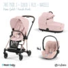 Trio Poussette Mios 3 + Nacelle + Cloud T Plus CYBEX Rosegold/Peach Pink -MADE4BABY BOUTIQUE trio poussette mios 3 nacelle cloud t plus cybex rosegoldpeach pink