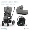 Trio Poussette Priam 4 + Nacelle + Aton B2 CYBEX Chrome Black/Soho Grey - Volcano -MADE4BABY BOUTIQUE trio poussette priam 2022 nacelle aton b2 cybex chrome blacksoho grey volcano