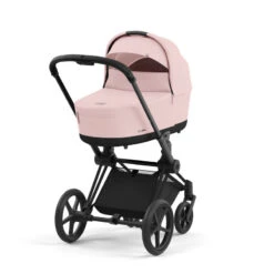 Trio Poussette Priam 4 + Cloud T Plus I-Size + Nacelle CYBEX Matt Black/Peach Pink -MADE4BABY BOUTIQUE trio poussette priam 4 cloud t plus i size nacelle cybex matt blackpeach pink 2