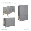 Chambre Trio Swing Avec Lit 60x120 MICUNA Gris -MADE4BABY BOUTIQUE trio swing 60x120 1