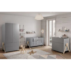 Chambre Trio Swing Avec Lit 70x140 MICUNA Gris